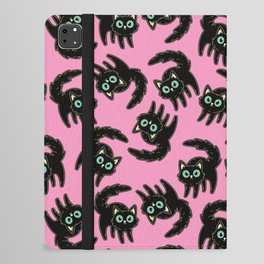 Black Cats Retro Repeating Pattern  iPad Folio Case