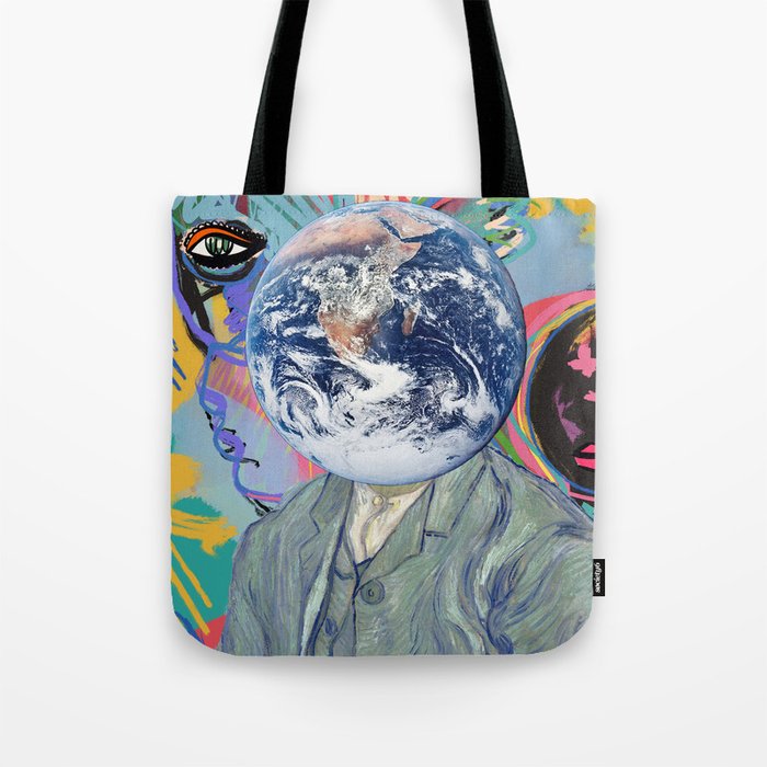 Van Gogh Planet Earth and my Graffiti Art.  Tote Bag