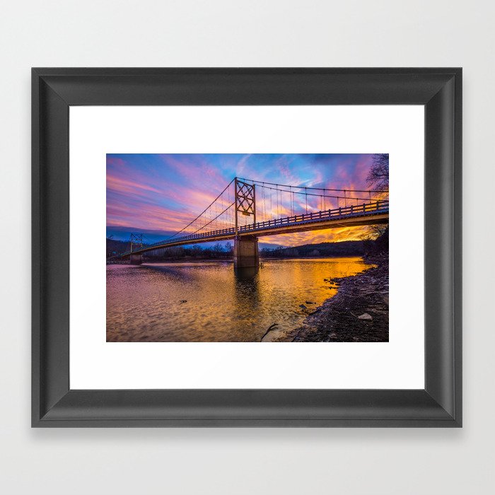 Beaver Bridge - The Little Golden Gate Bridge of Arkansas Framed Art Print