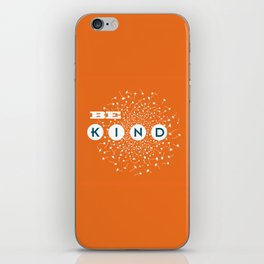 Be Kind (orange/blue) iPhone Skin
