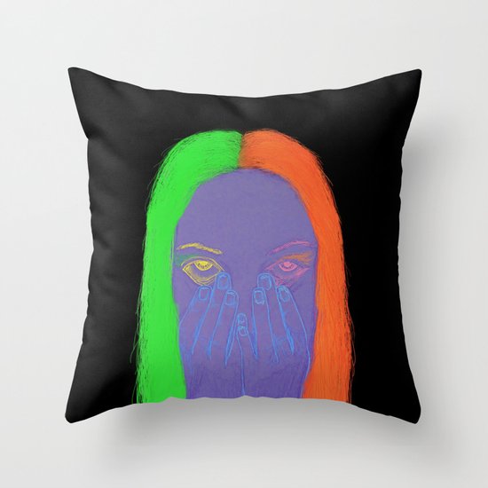 teenage angst Throw Pillow