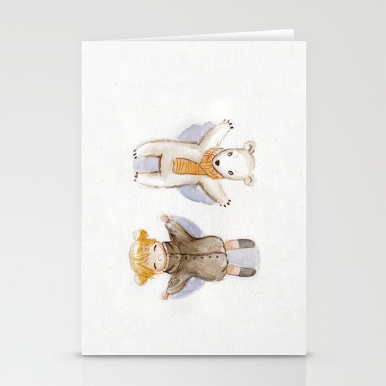 Snow Angels Stationery Cards