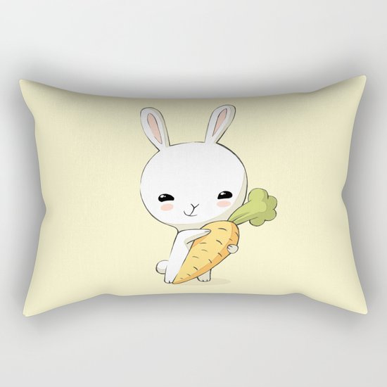 Bunny Carrot 2 Rectangular Pillow