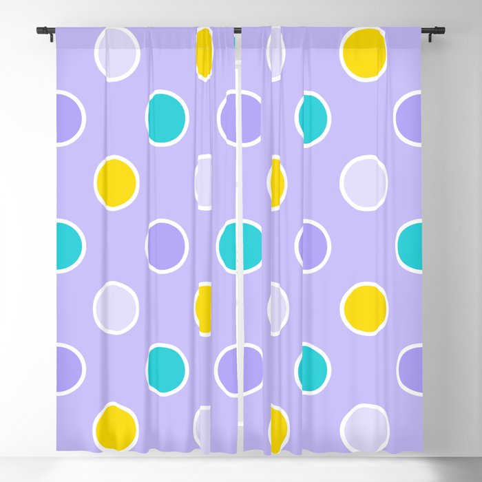 Geometric Candy Dot Circles Multi Colors Purple Yellow
