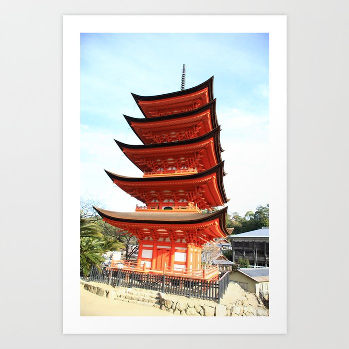 The pagoda in Miyajima Art Print