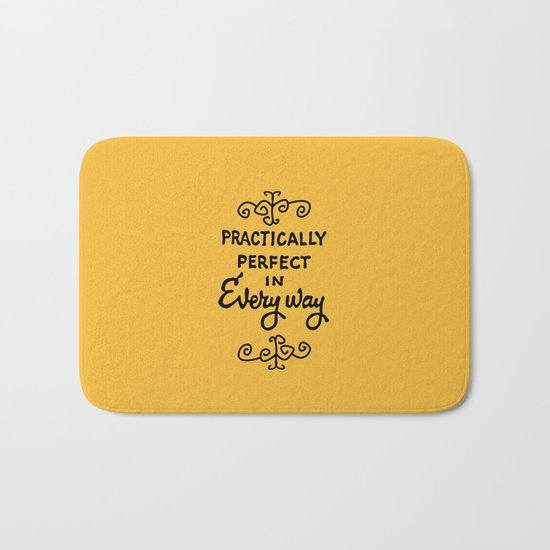Practically perfect in every way mary poppins measuring tape.. Bath Mat