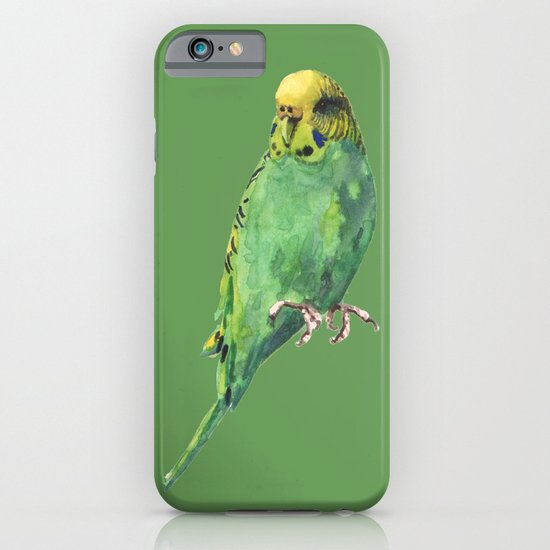 Budgie, parakeet, budgerigar,bird art, budgie painting iPhone & iPod Case