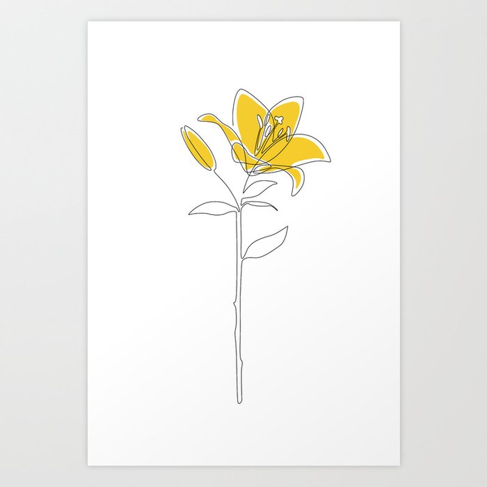 Mustard Lily Art Print