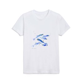 Blue Fish Aquatic fish design Kids T Shirt