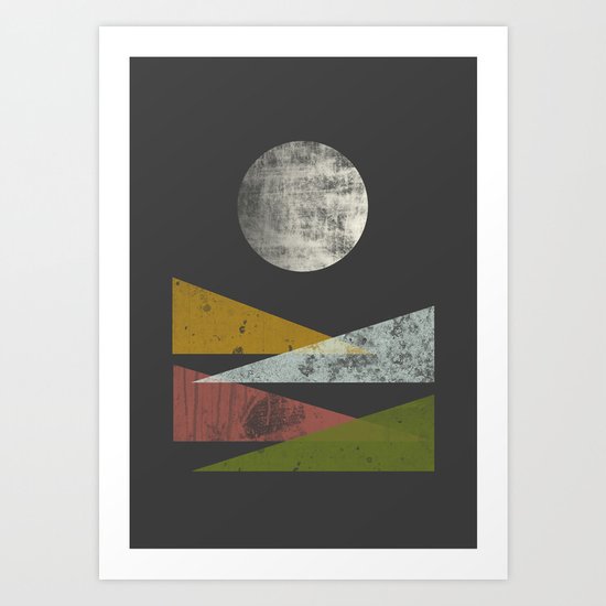 Hills at night Art Print