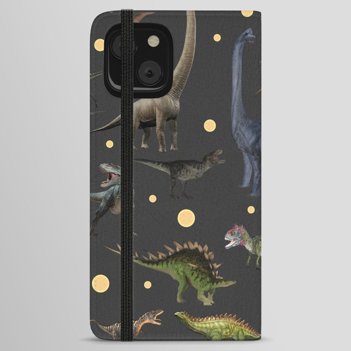 65 MCMLXV Prehistoric Dinosaurs Pattern iPhone Wallet Case