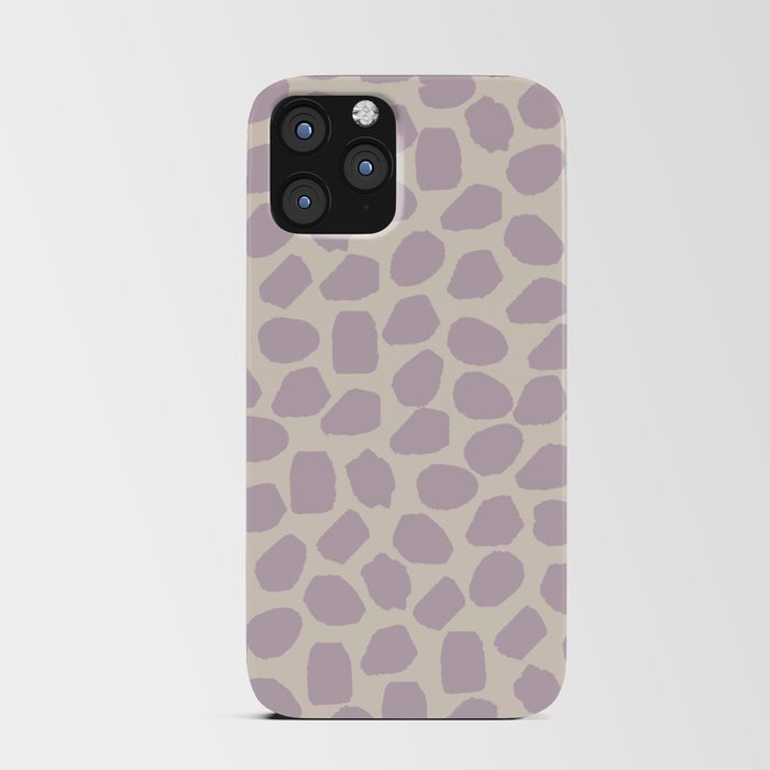 Ink Spot Pattern in Light Lavender Lilac Purple and Cream iPhone Card Case