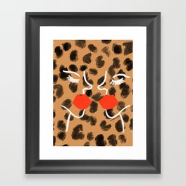 Glam Abstract Faces Framed Art Print