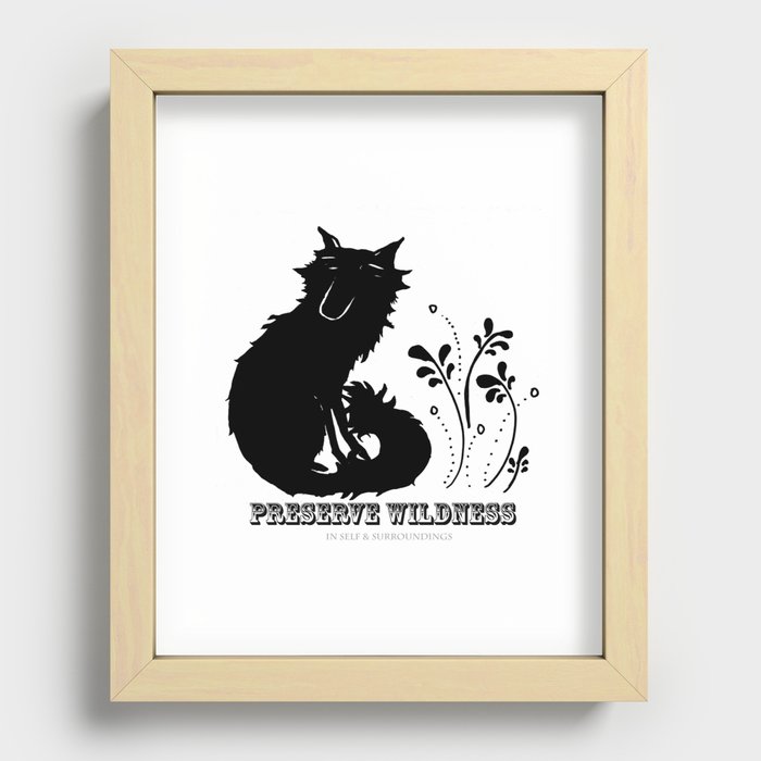 Preserve Wildness in Self & Surroundings Wild Fox Recessed Framed Print