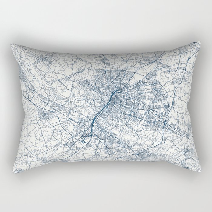 Bielefeld Germany - Minimal Map Illustration - Travellers  Rectangular Pillow