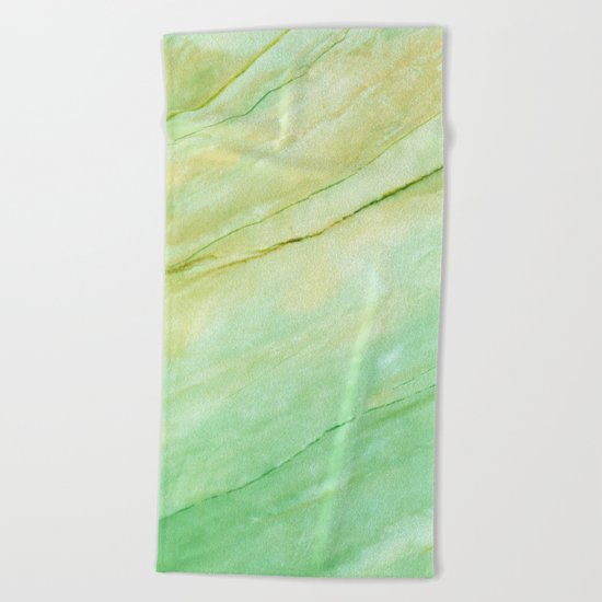 Light green marble Beach Towel