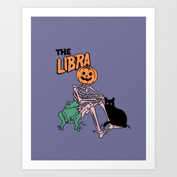 Libra Skeleton Art Print