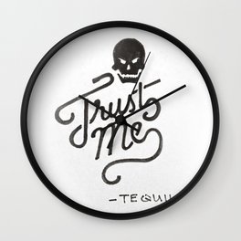 Trust Me - Tequila - Lettering Wall Clock