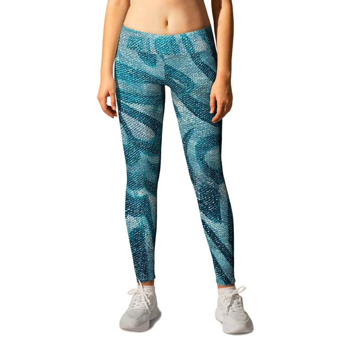 Blue Wrapping Leggings