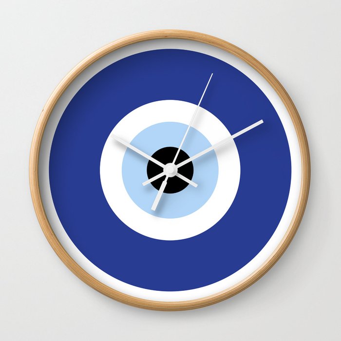 evil eye, blue, Wall Clock
