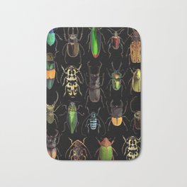 Insects Beetles Collage Bath Mat | Beetle, Scarab, Scarabbeetle, Entomology, Insectlover, Colourfulinsect, Insects, Insectart, Insectcollector, Entomologygift 