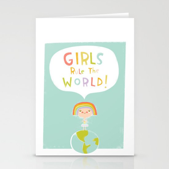 Girls Rule Stationery Cards