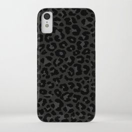 Dark leopard print iPhone Case
