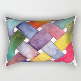 Rainbow Celtic Knot Abstract Pattern Rectangular Pillow
