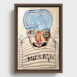Maze Man Framed Canvas