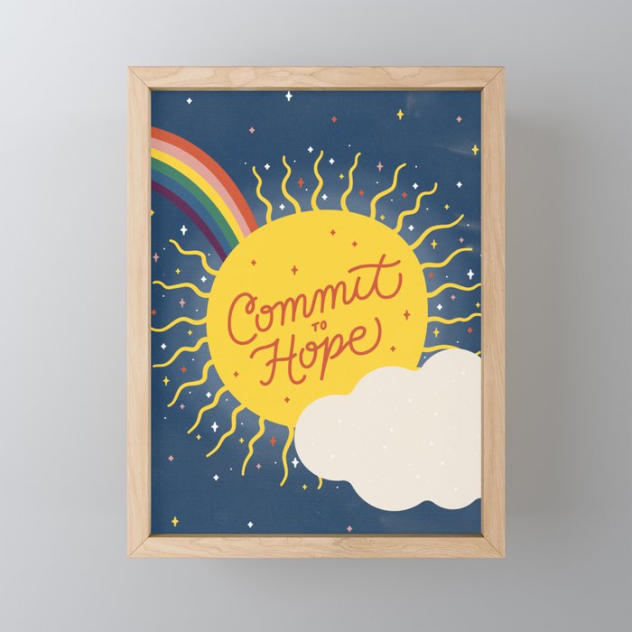 Commit to Hope Framed Mini Art Print