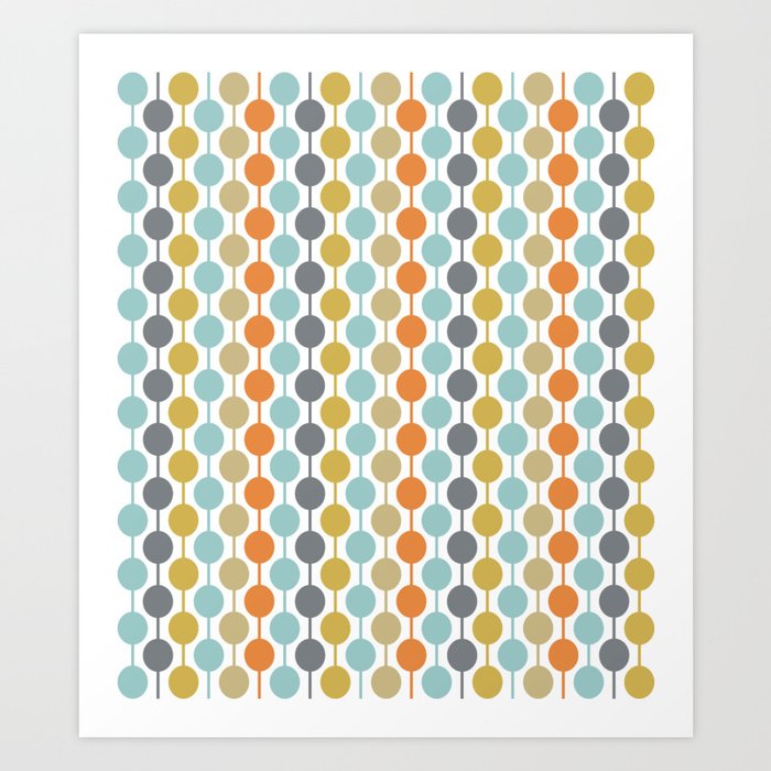 Retro Circles Mid Century Modern Background Kunstdrucke Retro Circles Mid Century Modern Background Kunstdrucke