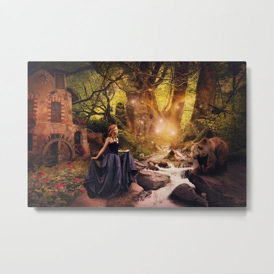 Masha and the Bear Metal Print