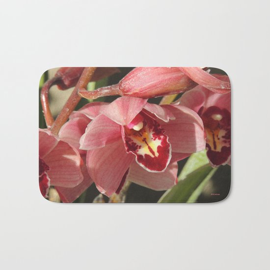 One Orchid on a Line Bath Mat