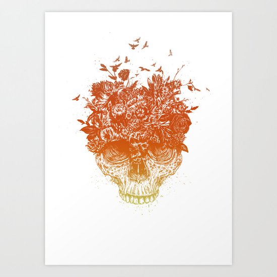 Summer skull Art Print