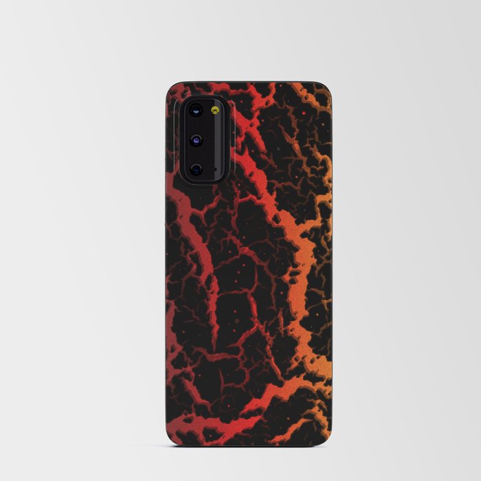 Cracked Space Lava - Black/Red/Gold Android Card Case