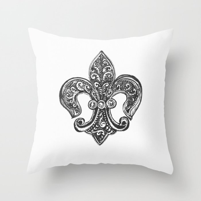 Fleur De Lis Throw Pillow By Anniemason Society6