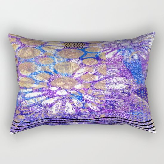 Pattern in Purples and Blues Rectangular Pillow