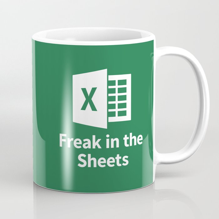 Freak In The Sheets With Green Backround Coffee Mug