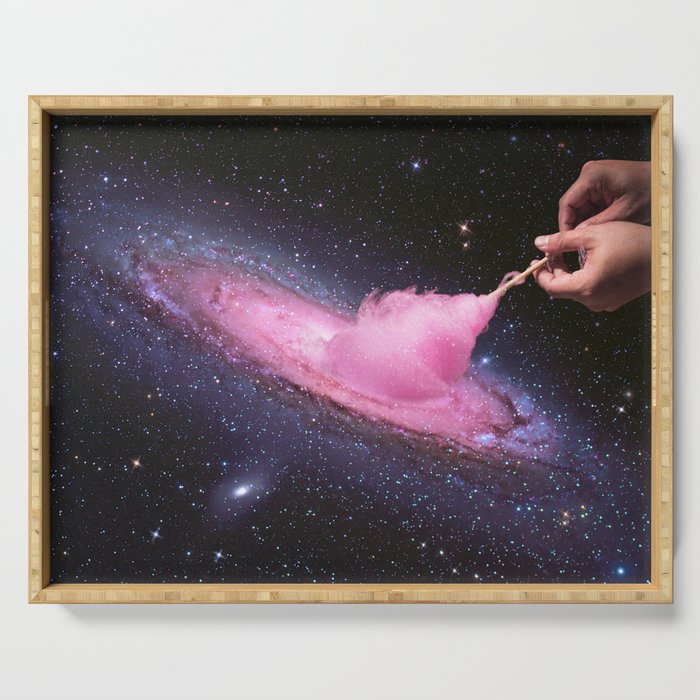 Cosmic Cotton Candy - Pink Stardust Serving Tray