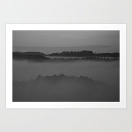 Misty landscape Art Print