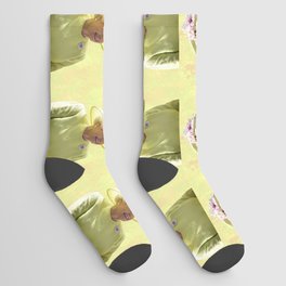 Queen Elizabeth II with Mottled Background Socks