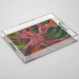 surreal futuristic abstract digital 3d fractal design art Acrylic Tray