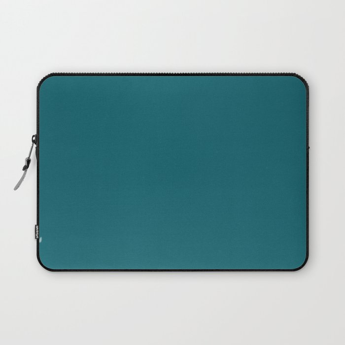 Clear Day Ocean Blue Solid Colour Palette Matte Laptop Sleeve