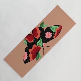 Flower Moth Yoga Mat