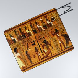 Book of the Dead - Ancient Egyptian Hieroglyphs - The Papyrus of Ani - Oil painting  Picnic Blanket
