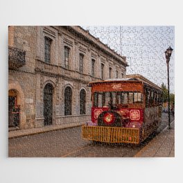 Mexico Photography - Calm Street In Mexico Jigsaw Puzzle