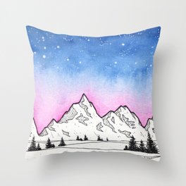 Camping Under The Stars Throw Pillow