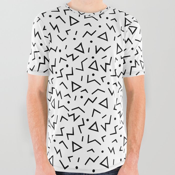 Memphis Pattern 13 - 80s Retro All Over Graphic Tee