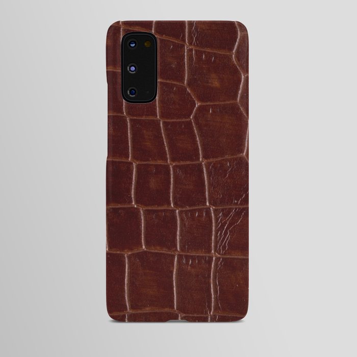 Textured Crocodile Leather Android Case