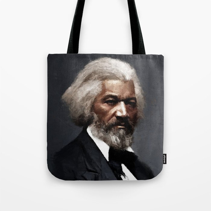 Frederick Douglass, African American Civil Rights Pioneer portrait painting Tote Bag